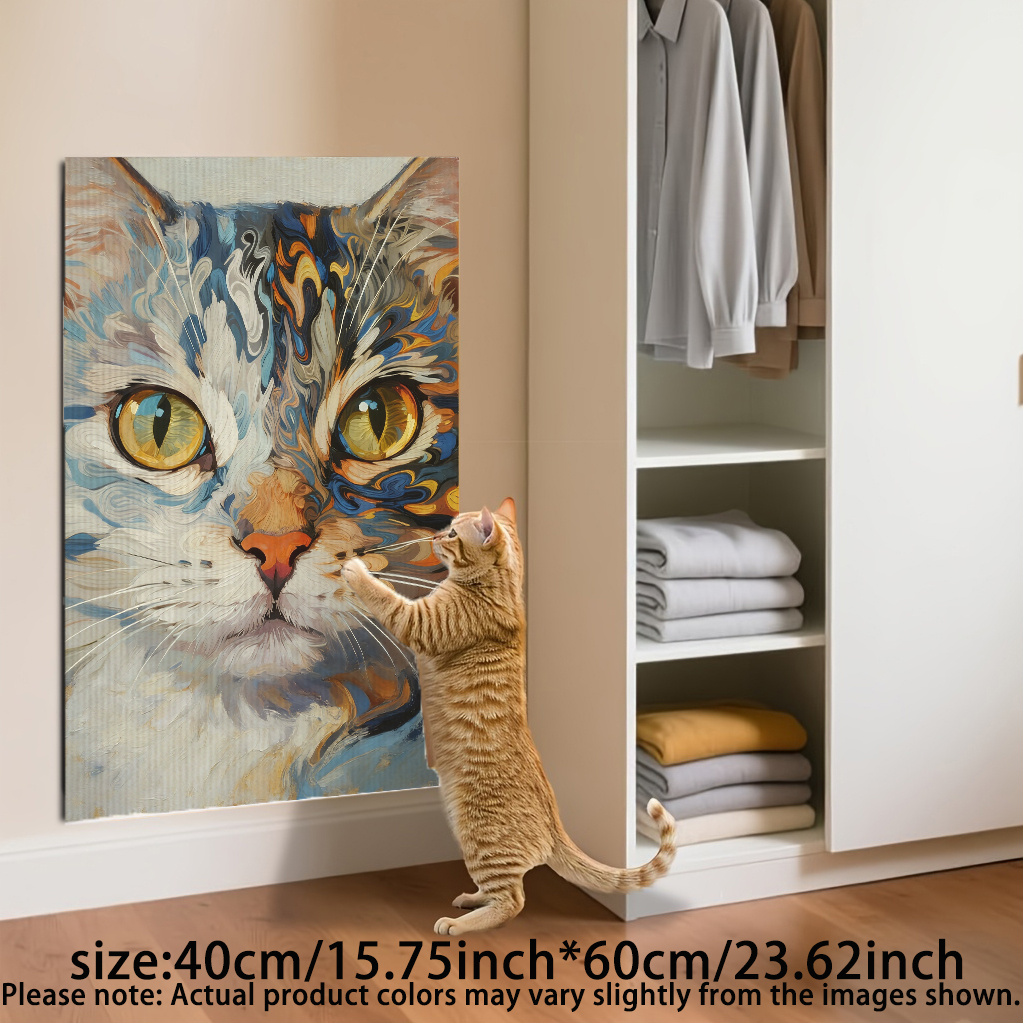 TEMU Cat Scratcher Board Self Adhesive Cat Scratching Mat Indoor Toy