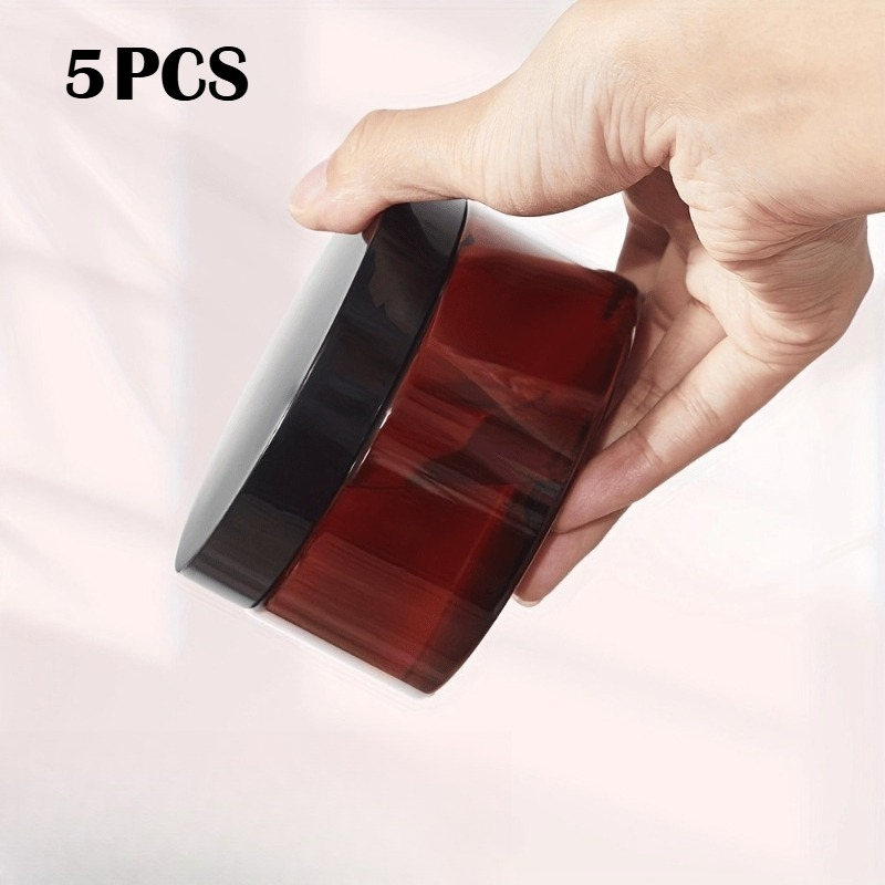 TEMU 5pcs 100ml/ 3.38oz Leak-proof Cosmetic Containers With Lids - Plastic Travel Jars, Compact And Portable, Suitable For Lotions, Creams, Gels,