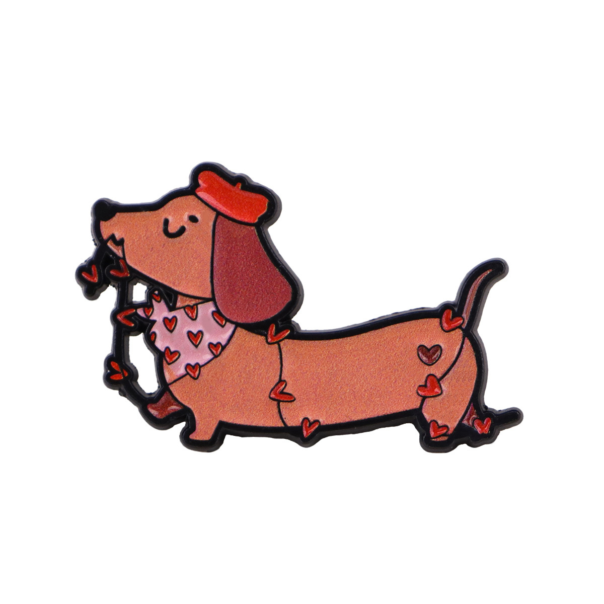 1 Adorable Dachshund Lapel Pin, Perfect As A Badge Or Brooch For Clothing, Enamel Pin For Backpacks, And A Accessory For Decorative Jewelry Gifts
