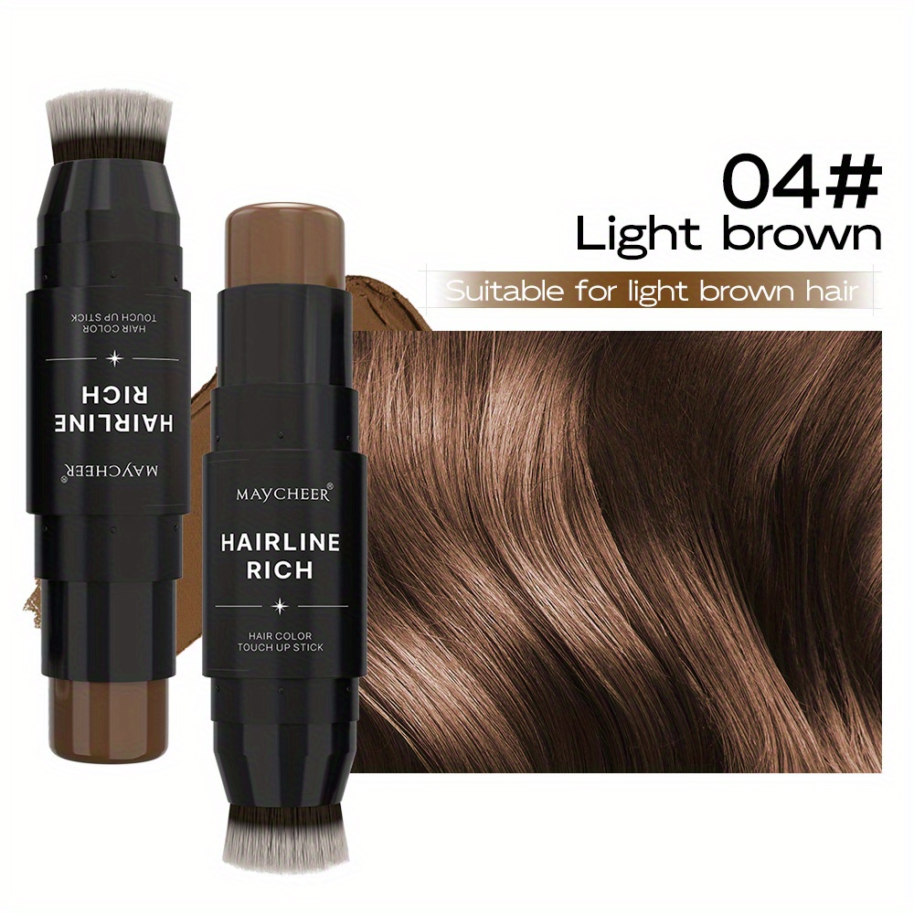 Waterproof Hairline Filling Cream Stick - Natural Look Concealer for Gray Roots & Thinning Hair, All-Skin Tone, Plant-Based Ingredients, Includes Brush, Hair Care Products