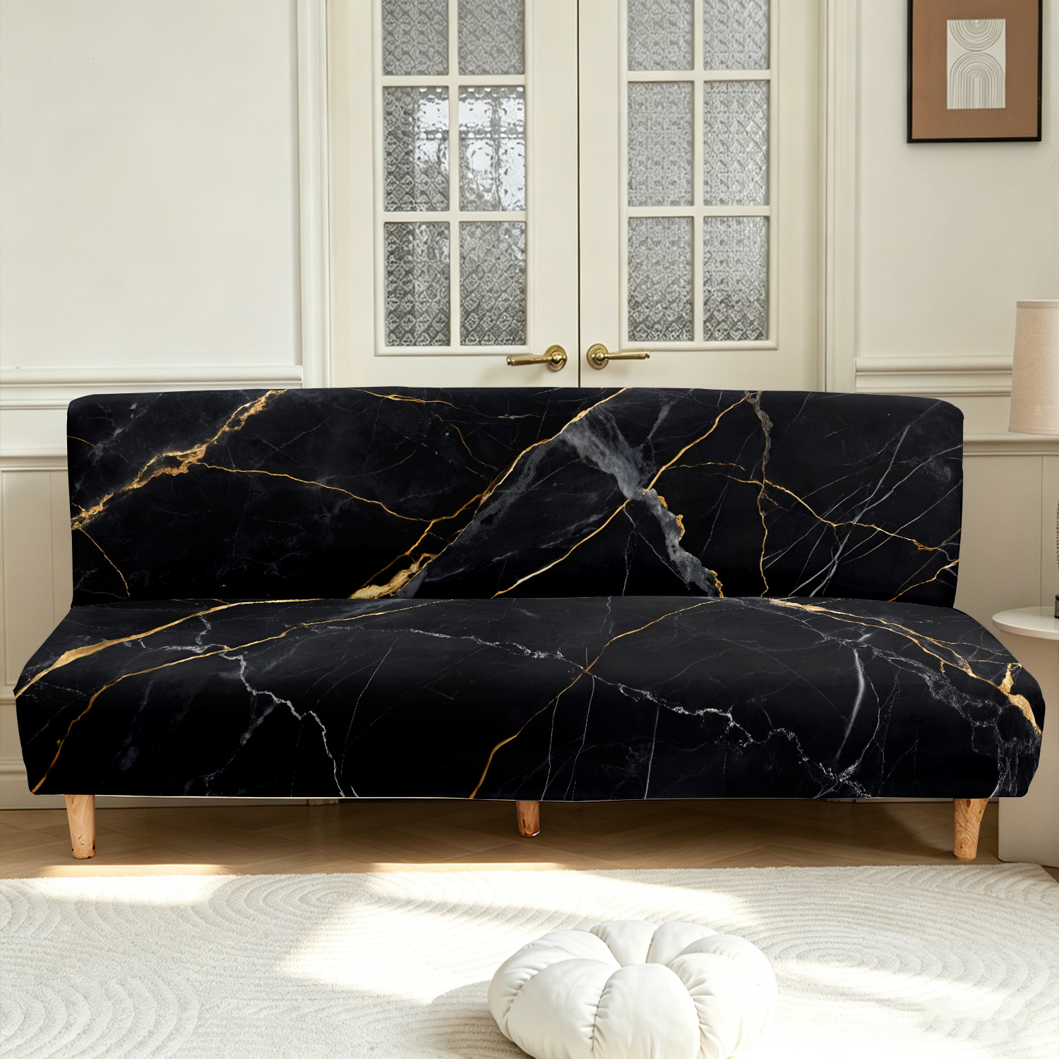 TEMU 2d Light Texture Elastic Sofa Cover Without Armrests, High Elasticity Full Wrap Fit Non-slip, Machine Washable And Easy To Care For, Sofa