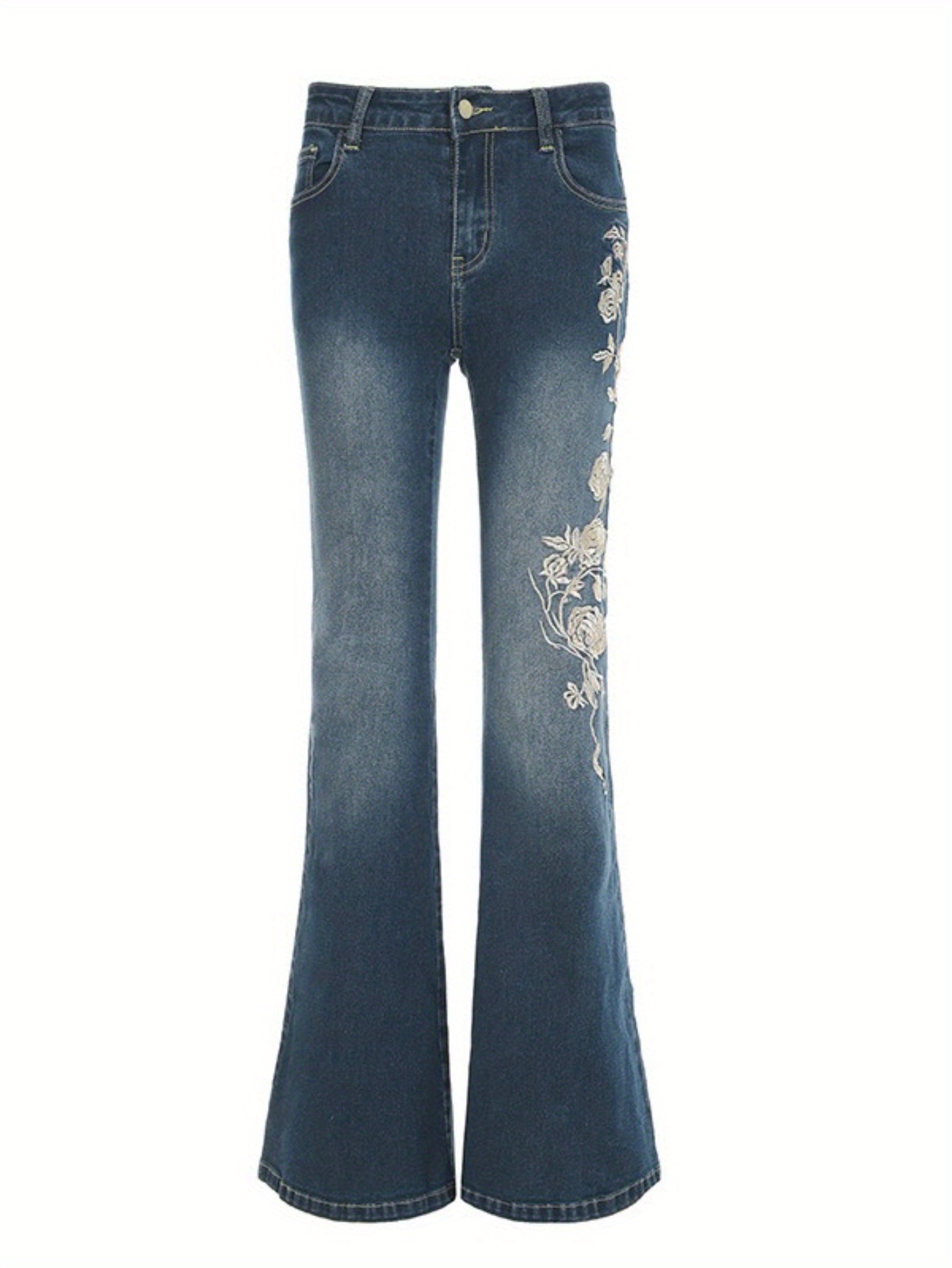 flower jeans sold on Temu United States