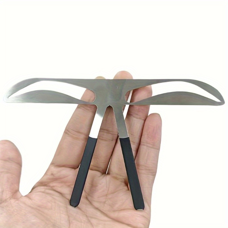 Image of 1pc Stainless Steel Eyebrow Shaping Tool - Reusable Template, Flexible To Fit Brow Bone For Perfect Eyebrows, Suitable For Beginners And - Precise Scale Positioning Measurement For Perfect Eyebrows