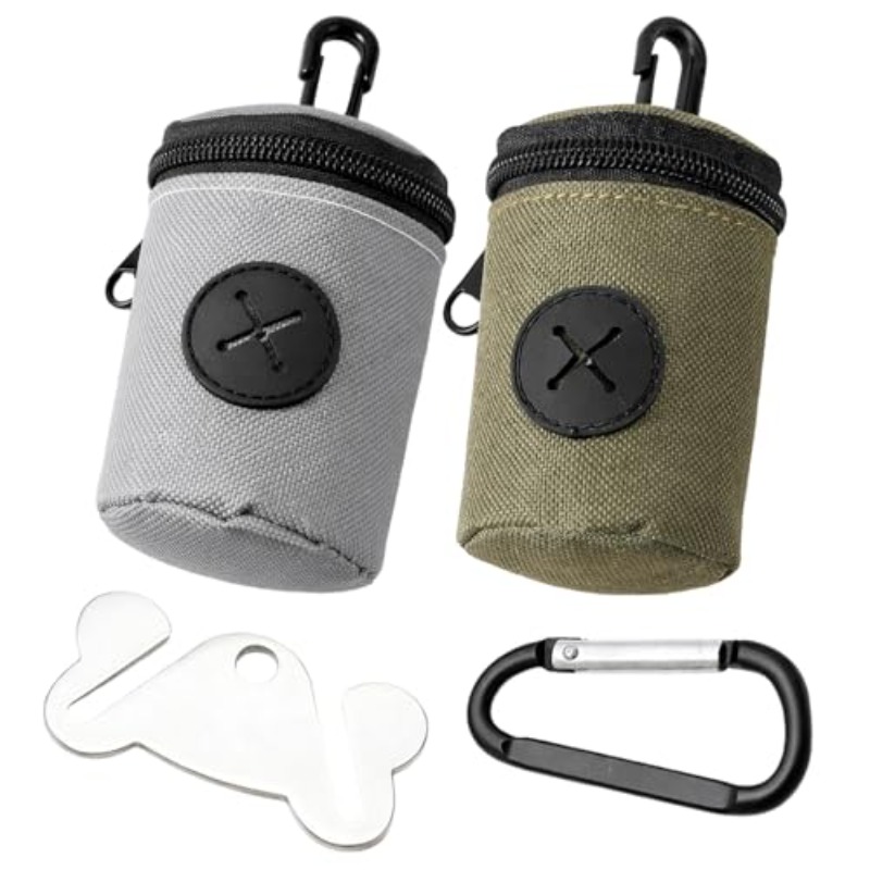 Dog Poop Bag Holder Steel Bone Clip Poop Bag Dispenser Durable Compact Dog Waste Bag Holder for Outdoor Walking Travel And Daily Pet Use