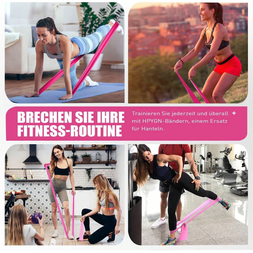 Yoga Resistance Bands for Body Toning, Home Use, Beginner Stretching Training, Women's Fitness, Latin Dance Elastic Ropes