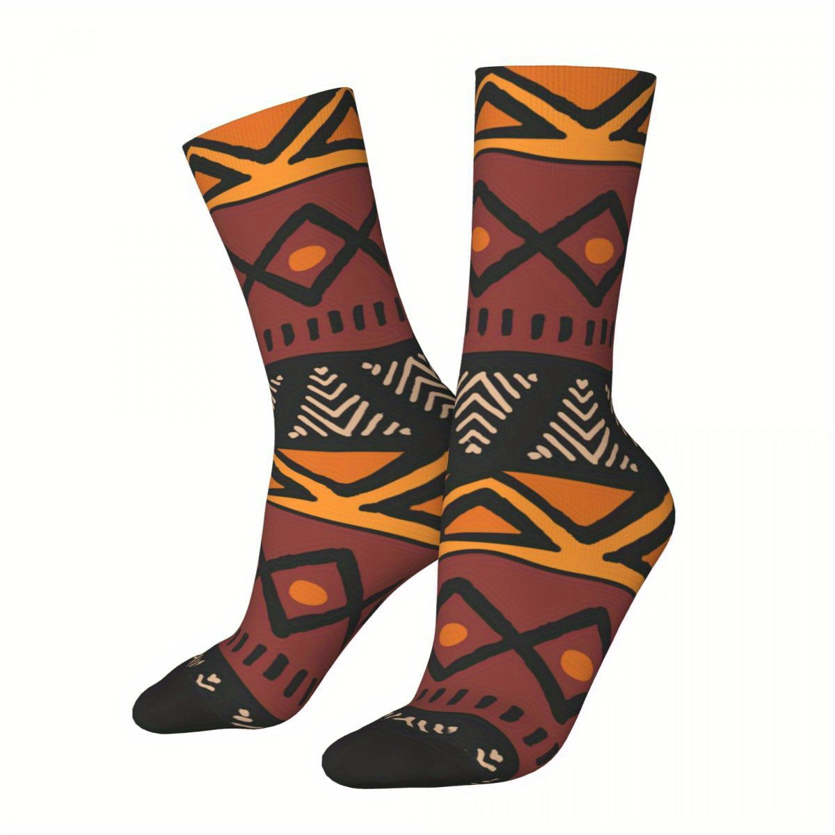 

1 Pair Of Printed Ethnic Pattern Novelty Socks