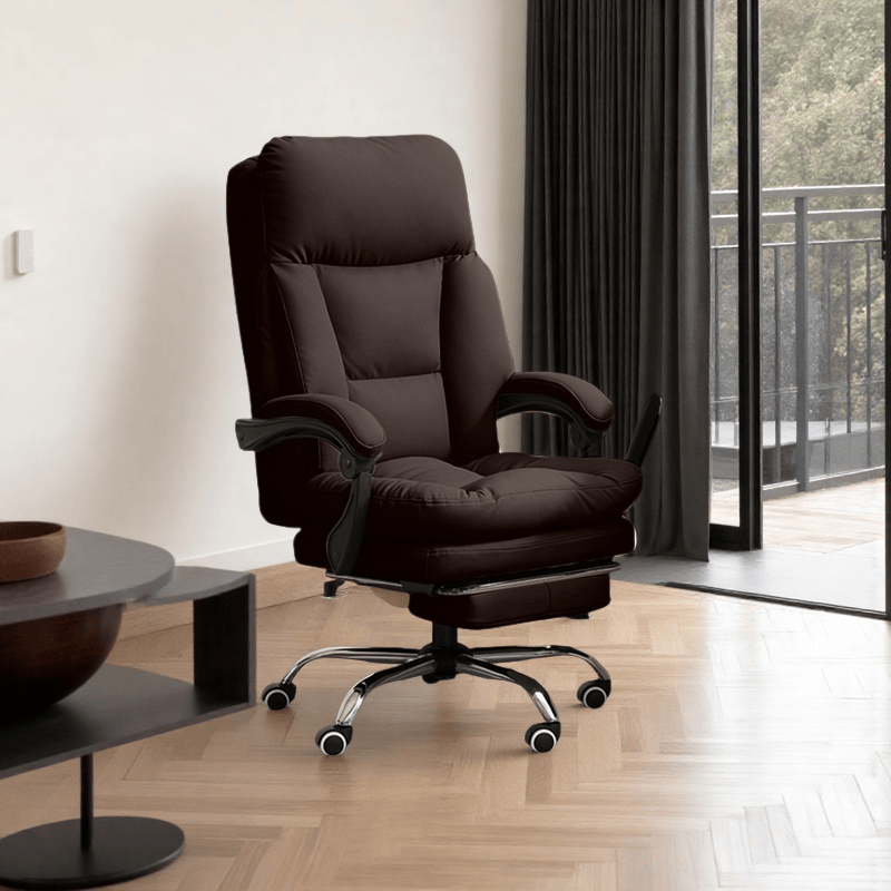 Butaca Ejecutiva Ergonómica de Respaldo Alto - Silla de Oficina CEO Grande con Soporte Lumbar en Espuma Viscoelástica, Base Metálica Resistente para Hogar, Gaming o Corporativo ()