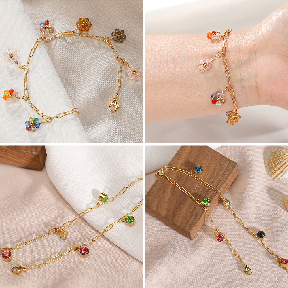 1M Stainless Steel Chain with 18K Golden Plating for DIY