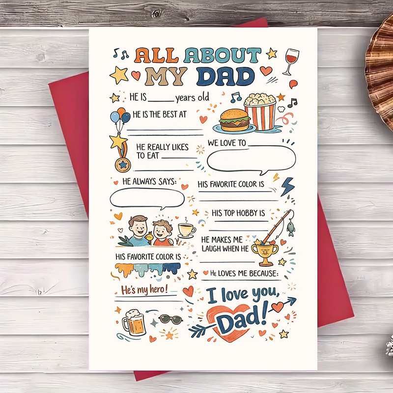 2pcs set   an envelope and a greeting card       the blanks greeting   for fathers day birthdays   to show appreciation honor dad with a   and   for  