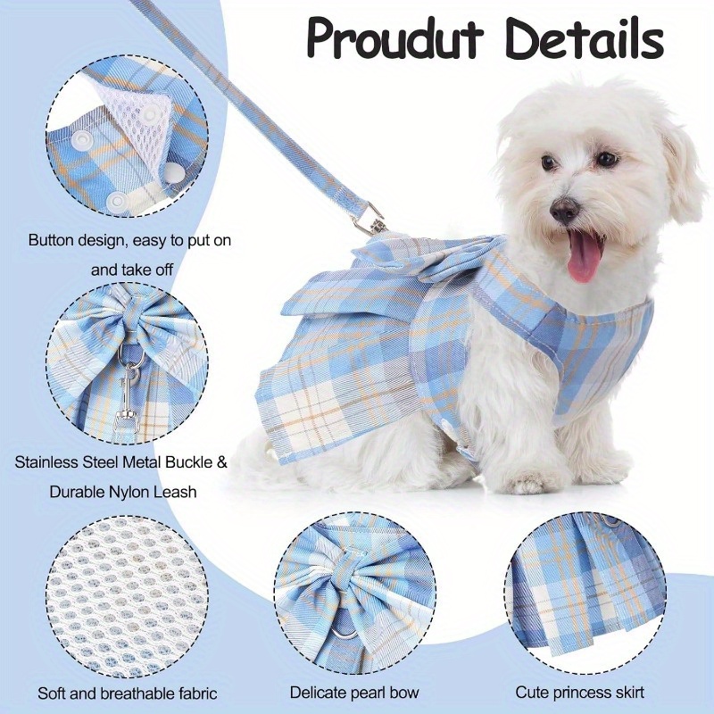 comfortable 4 pack dog dress harness leash set dog birthday - Temu