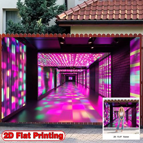 neon lit dance floor lights photography backdrop party banner for photographic cloth outdoor and indoor party banners home props garage door hanging decor multiple sizes