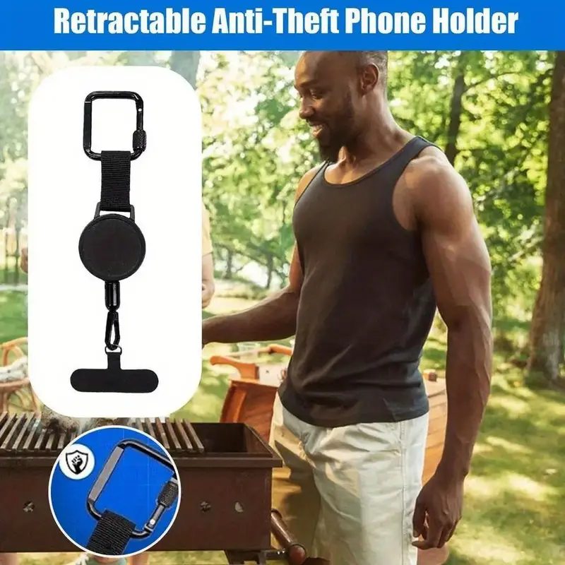 Intrekbaar telefoonkoord, telefoonankers en tether anti-diefstal telefoons riem accessoires telefoonhoes ankers en ketting compatibel met de meeste smartphones voor dagelijks, reizen, buiten wandelen Intrekbaar telefoonkoord, telefoonankers en tether anti-diefstal telefoons riem accessoires telefoonhoes ankers en ketting compatibel met de meeste smartphones voor dagelijks, reizen, buiten wandelen