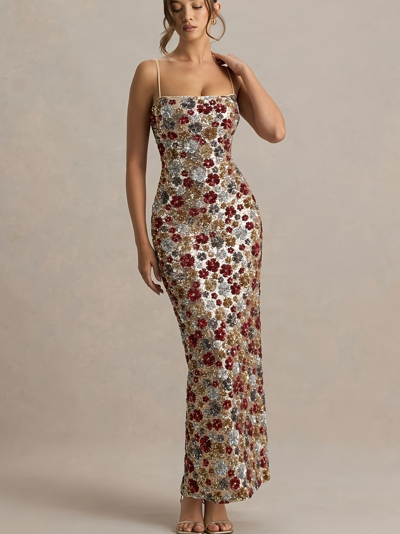 sequin babydoll dress sold on Temu United States