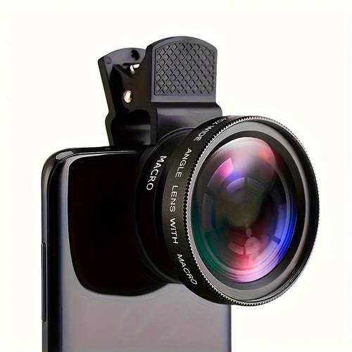set de lentes universal para smartphone, equipado con soporte de lente de zoom, bolsa de almacenamiento y paño de limpieza, para mejorar la de la fotografía y la calidad de de fotos con el smartphone