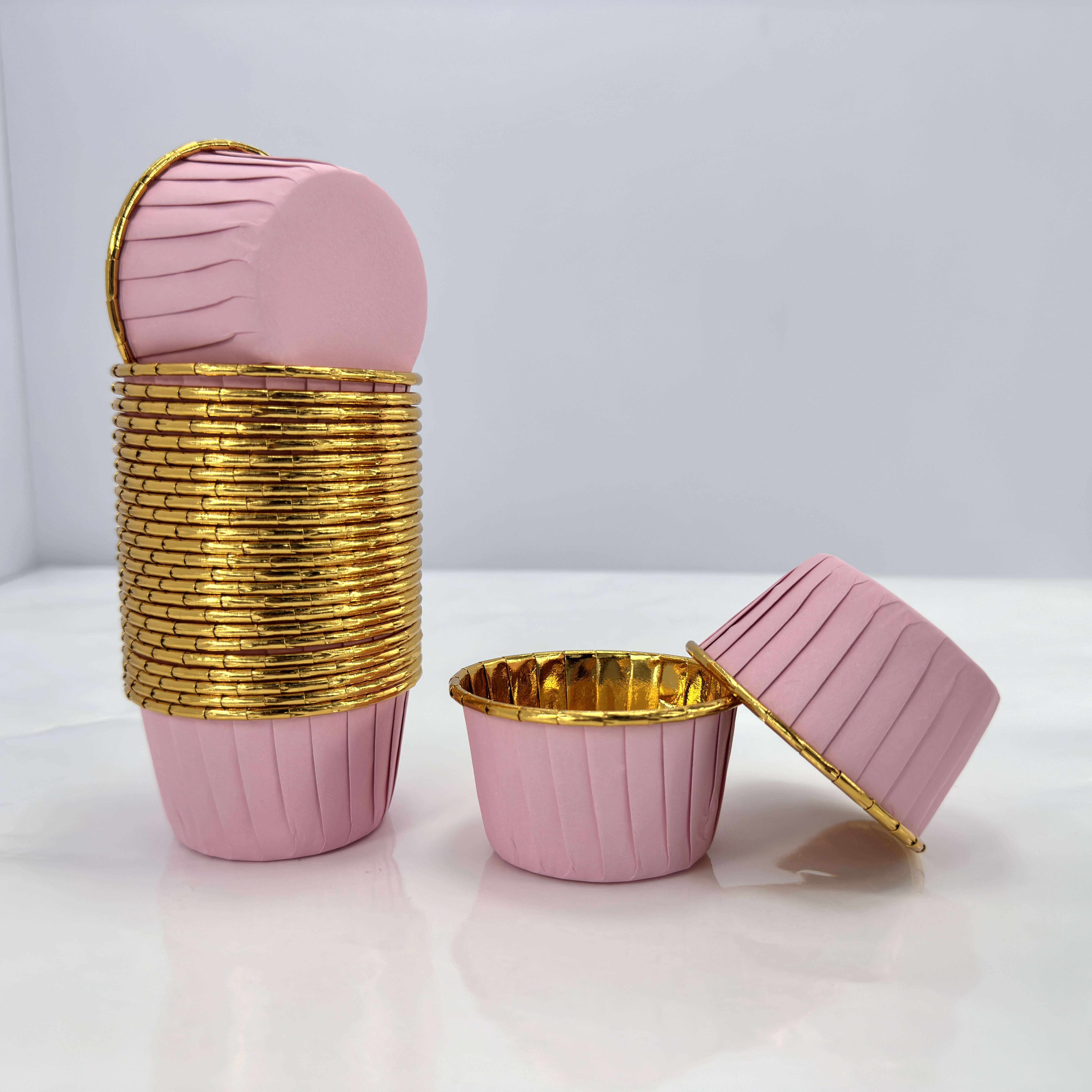 Image of 49pcs Stylish Baking Cups With/without Covers - Elegant, , Dessert Decor, Holiday, Oven-ready