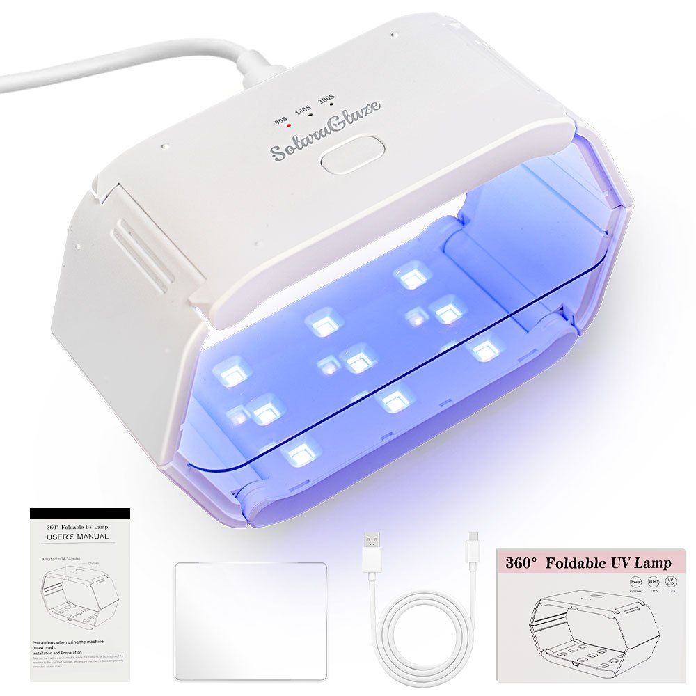 TEMU Portable Large Double-sided Light With Flashlight, 2-in-1 Detachable Resin Curing Machine, 3-speed Display Light For Resin, Fast Curing Lamp For