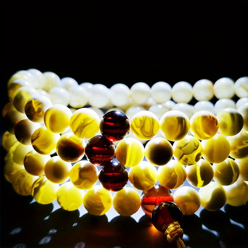 Women's Amber Bead Pendant Necklace, Natural Elegance