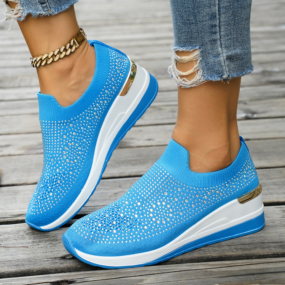 TEMU "8 Sizes" Women's Casual Sports Shoes, Stylish Women's Sneakers, Summer Slip-on Shoes, A Lovely Travel Gift, Perfect For Beach , Comfortable And