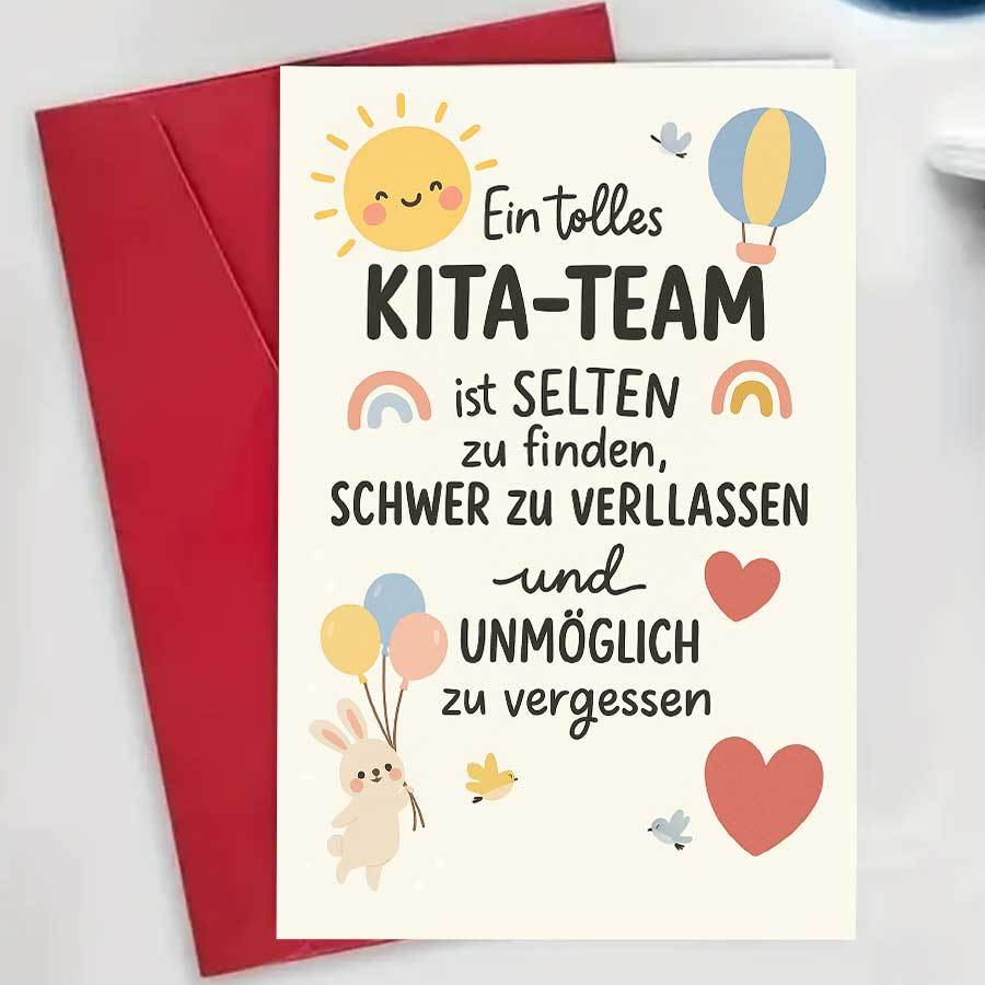 Image of 1 Exquisite Thank-you Card, To The Daycare Team— For Expressing Gratitude To Educators And Special Occasions, A Gift That Conveys Appreciation And Genuine Recognition. Includes Red Envelope + Card