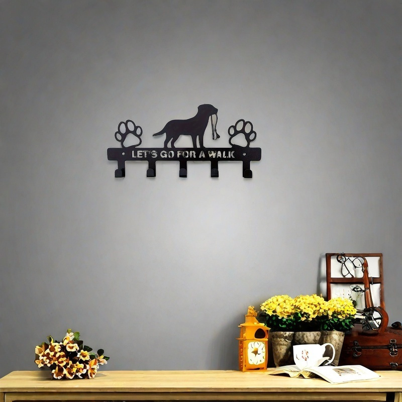 TEMU 5 Dog Leash Hooks, Modern Cast Iron Wall-mounted, Dog Vests, Dog Leashes, Collars, Key Storage Rack, Holiday Decoration Hooks, Suitable For Home