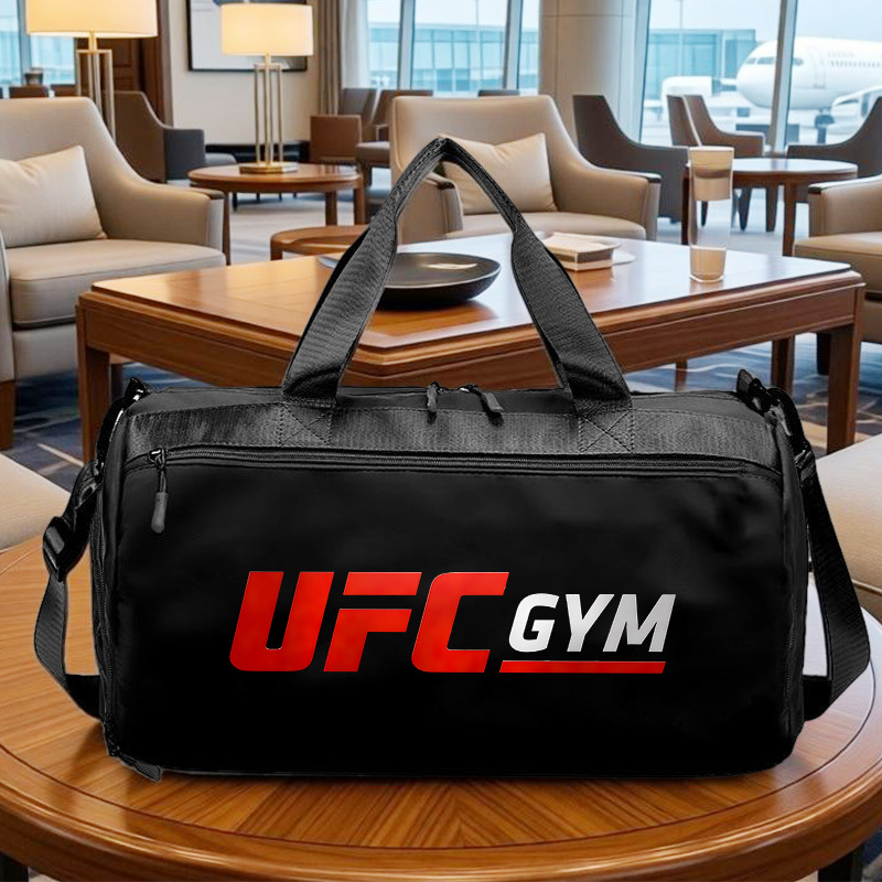 TEMU 1pc Red & Gray Gym Text Printed, Large-capacity, Lightweight Luggage Bag; Lightweight And Breathable Gym Bag; Multi-functional Tote Bag;