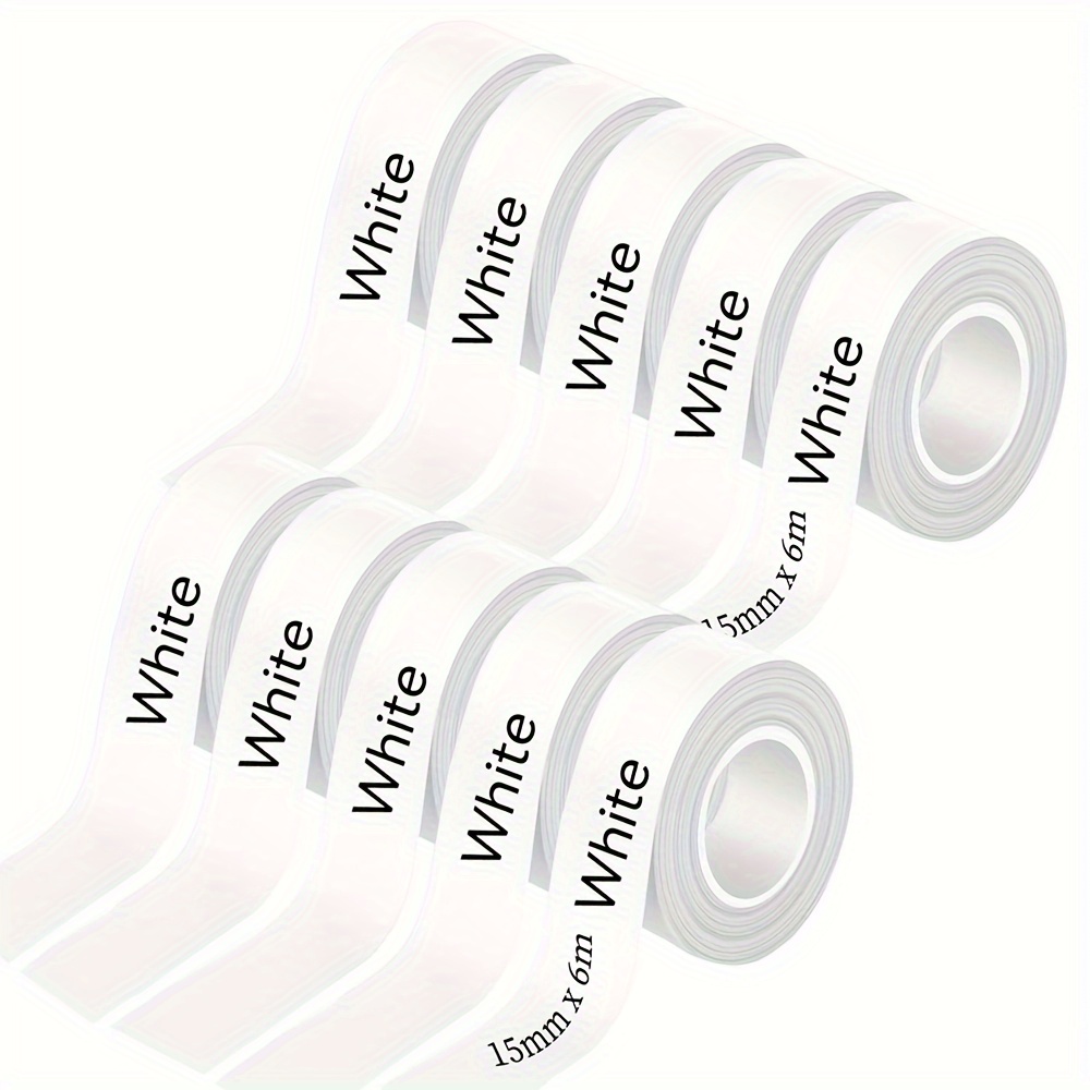 10 Rolls Transparent Continuous Heat Transfer Label, X6m, Self-adhesive, Compatible With L1/q2/d30/p15 Label Printer, Gift/document Marking