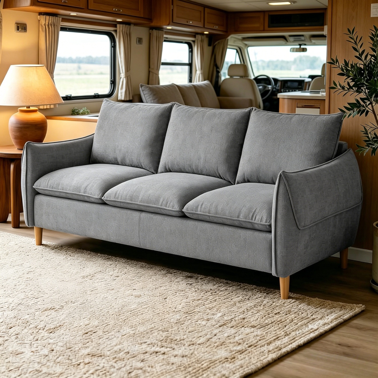 3 seater armchair sofa sofa with soft cushions for living room suitable for apartments campers or small spaces a medieval   sofa