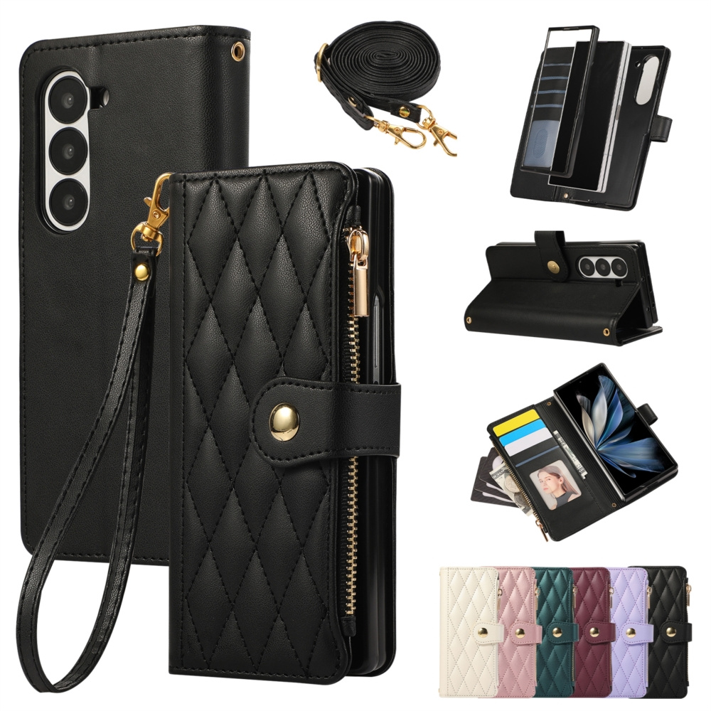 TEMU Phone Case: Small Side Zipper For Zfold3/ 4/ 5/ 6/ 7 Full Coverage Anti-fall Mobile Phone Case