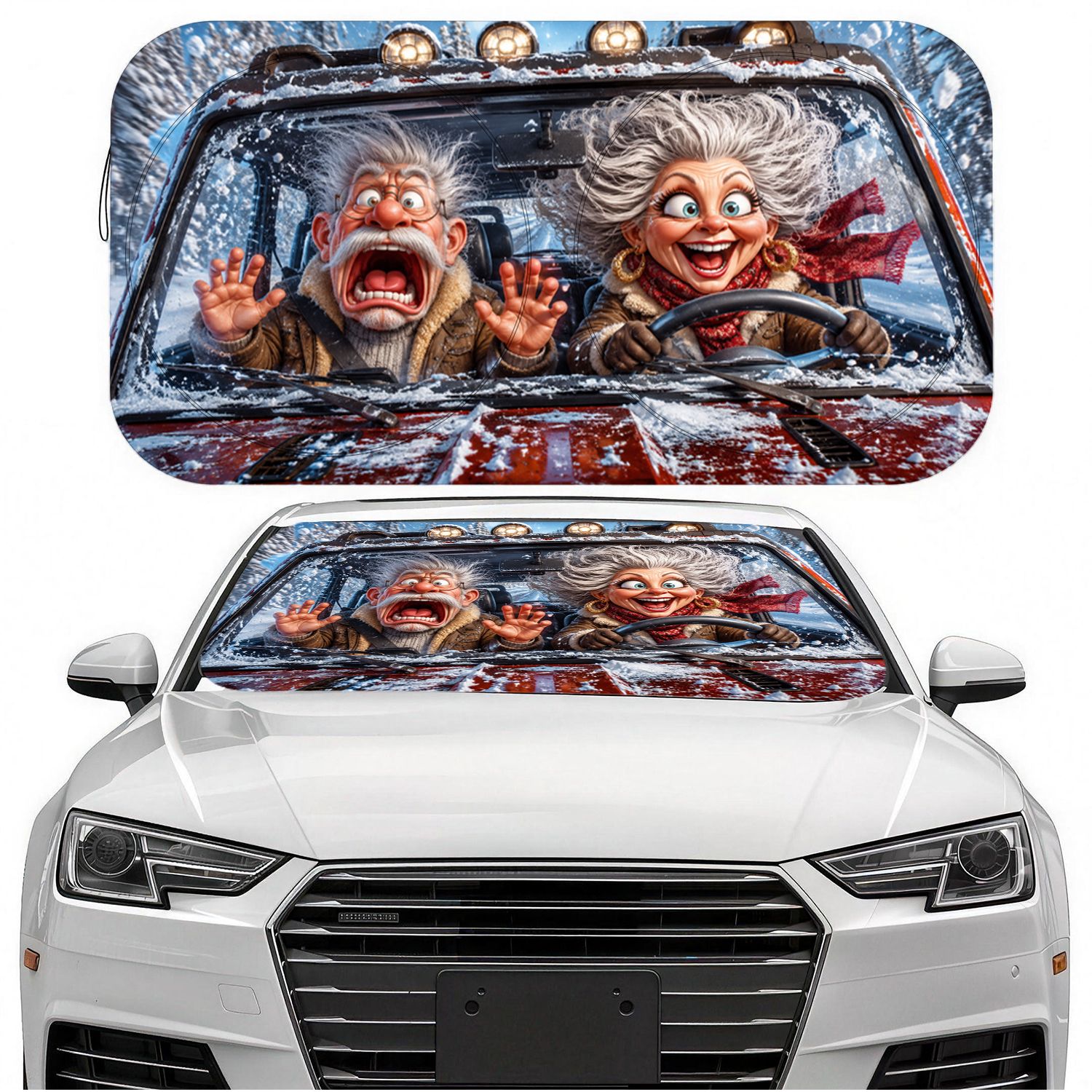 TEMU Universal Car Windshield Sun Shade, Foldable Uv-blocking Windshield Protector With Heat Reflection, Keep Your Vehicle Cool, Fun Automotive