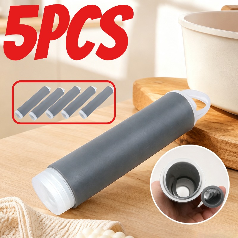 TEMU 5pcs Non-slip Handle Protectors Suitable For Woks, Pots, Steamers & Cookware - Heat-resistant, Dishwasher Safe, Fit For Knives, Spatulas, Ladles