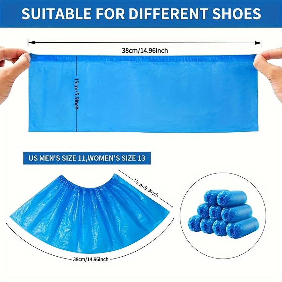 disposable shoe covers waterproof pe material non slip Temu