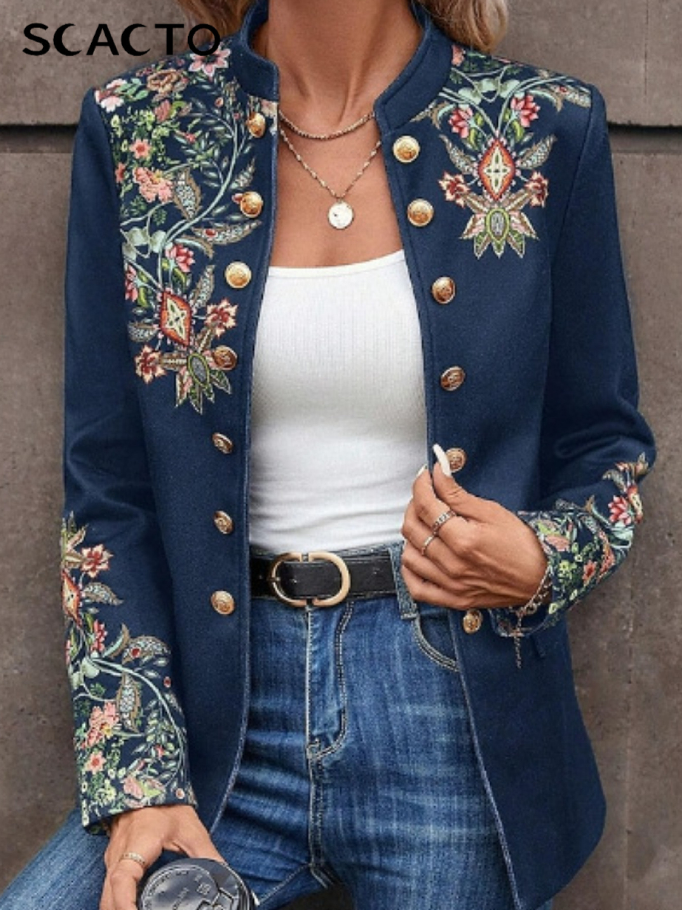 blooming vintage flowers jacket sold on Temu United States