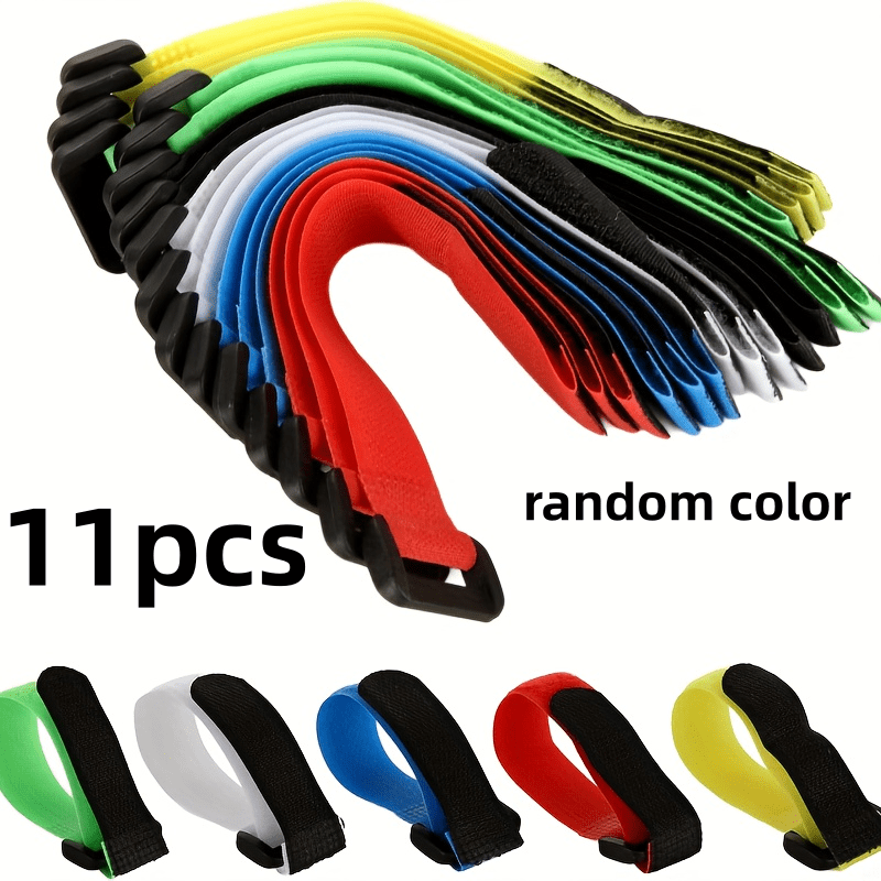 TEMU 11pcs Random Fishing Rod Straps - Rod Holders, Outdoor Fishing Gear, Fishing Rod Accessories, Multiple Colors Available