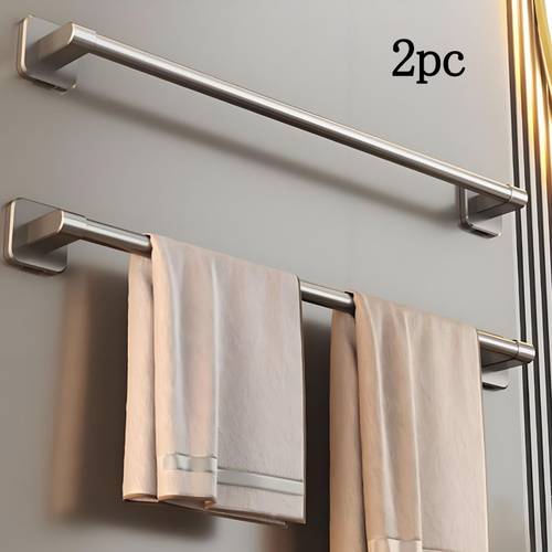 2pcs modern plastic towel rack wall mounted no drill single rod holder durable space saving design for kitchen bathroom storage strong load capacity towel holder for bathroom towel racks