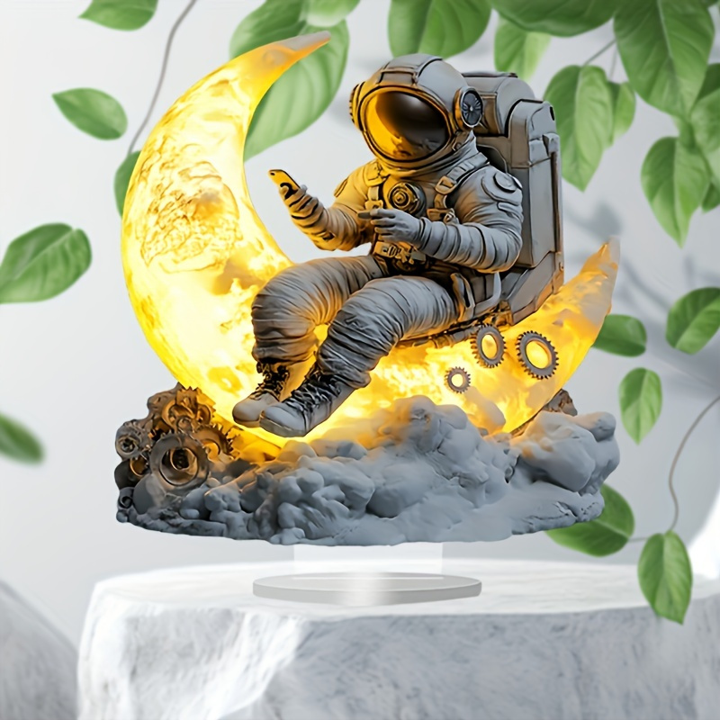 

A 2d Acrylic Astronaut Desktop Decoration - For Home, Office, And Cafes | An Space-themed Gift For Holiday Decor, The Season.