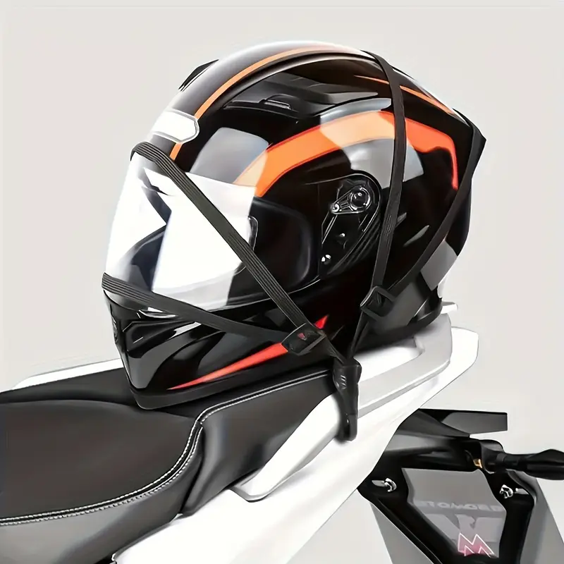 cords to helmet on motorcycle seat Avoeco Lock-with Two Cables & PIN Locking Carabiner for Extra Security-Ideal Lock for Bike Helmets, Phone Mount, Bag, Luggage, Multifunctional Accessory, Perfect Travel Companion : Automotive strength and wear a motorcycle elastic strap helmet
