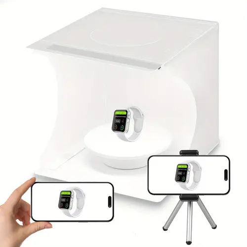 mini shooting set small square 360 rotating turntable 6 colors curtain usb interface for small product image shooting product detail video shooting