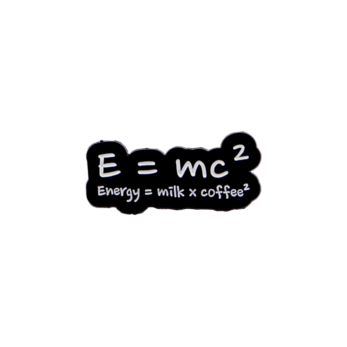 1pc 1pcs Dmlsky Energy Pin - Milk Coffee² Enamel Brooch, Funny Science Slogan Badge Suitable For Clothes, Backpacks &