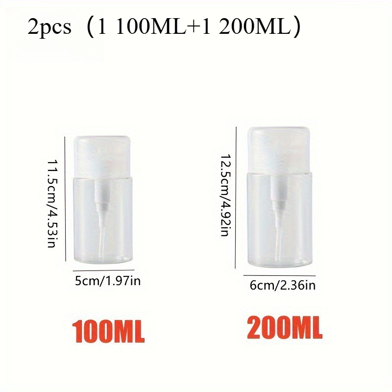 TEMU 2 Draagbare Doseerflessen van het -Type, Transparante Lege Plastic Flessen met Klapdeksel, Cosmetische Reisflessen, Strik- en Hartpatroon,