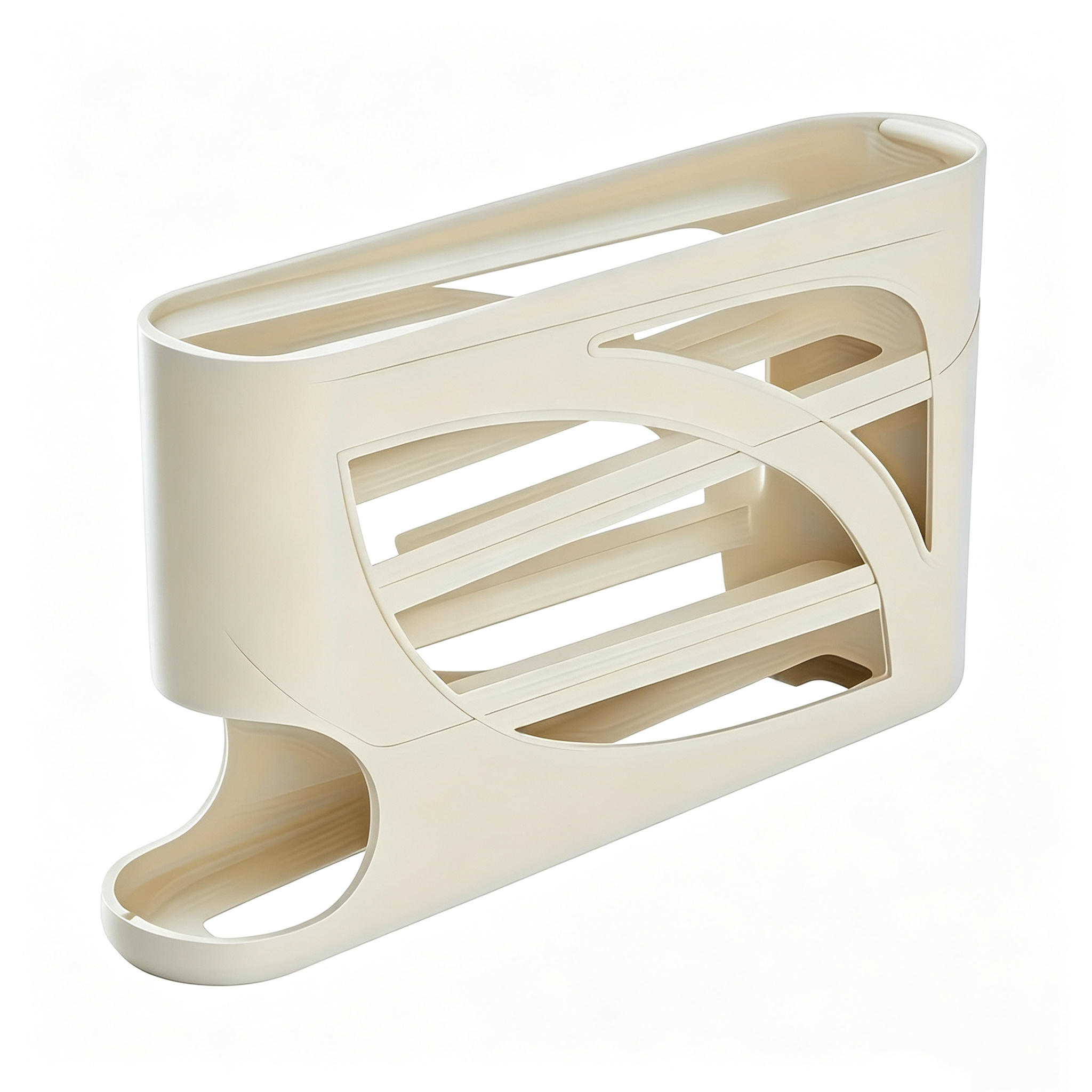 TEMU Huevera de 4 Niveles - Diseño de Puerta Lateral que Ahorra , Capacidad para 30 Huevos, , Asa Práctica | Ideal para Almacenamiento en Cocina y