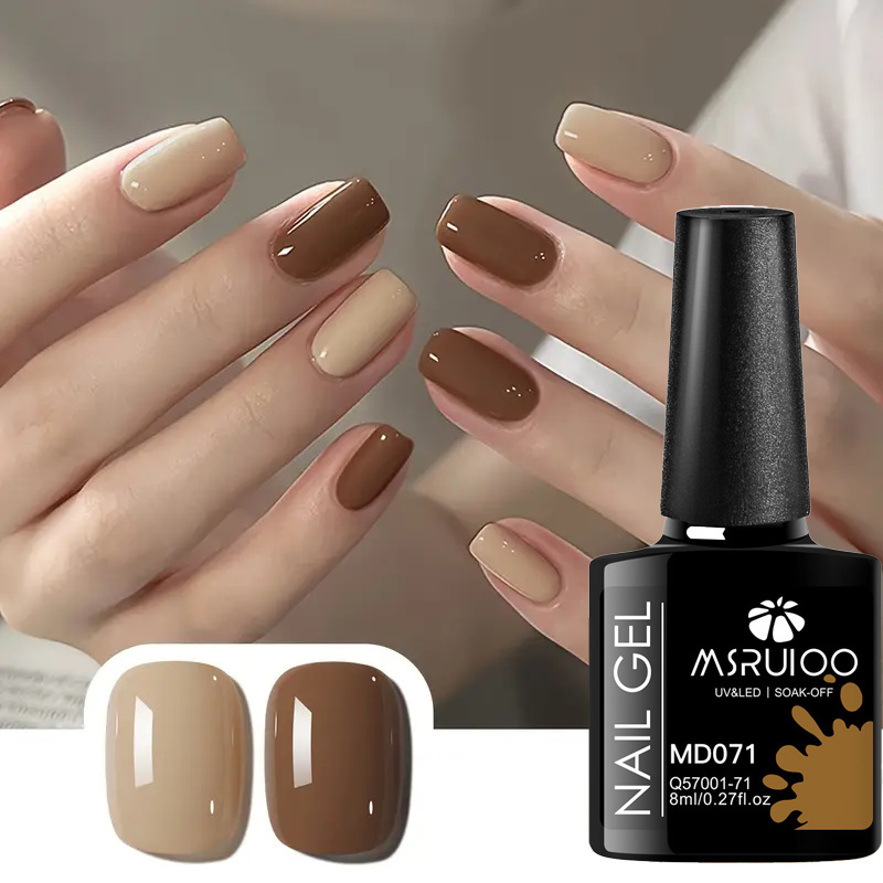 8ml 0 27oz oatmeal brown gel nail polish set ultra - Temu Mauritius