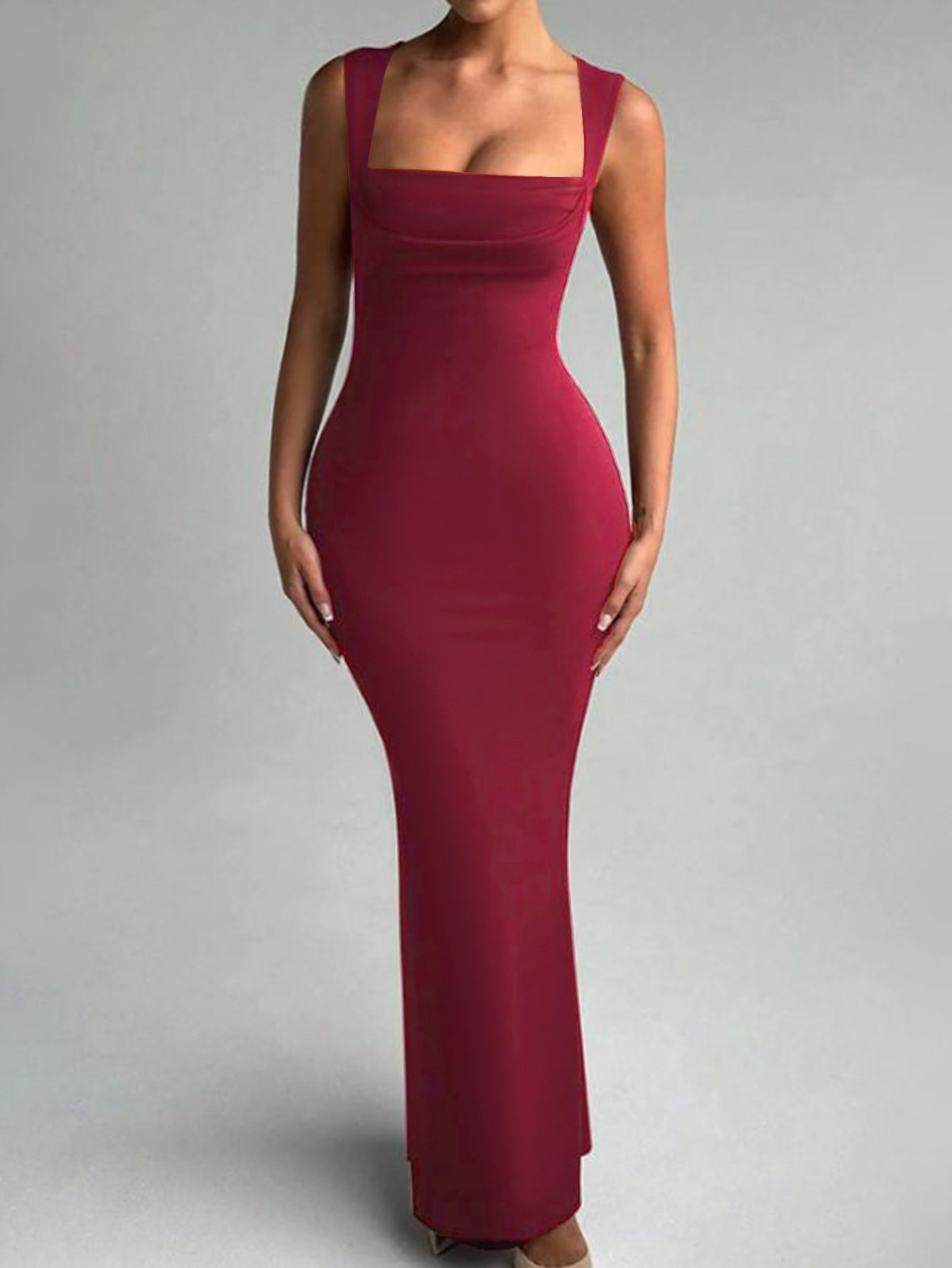 burgundy wedding guest dress plus size Ever-Pretty Knit Fitted Sleeve A-Line Cocktail Plus-Size SHEIN LUNE Plus Size ¥s ideal for making Color:Ivory Print