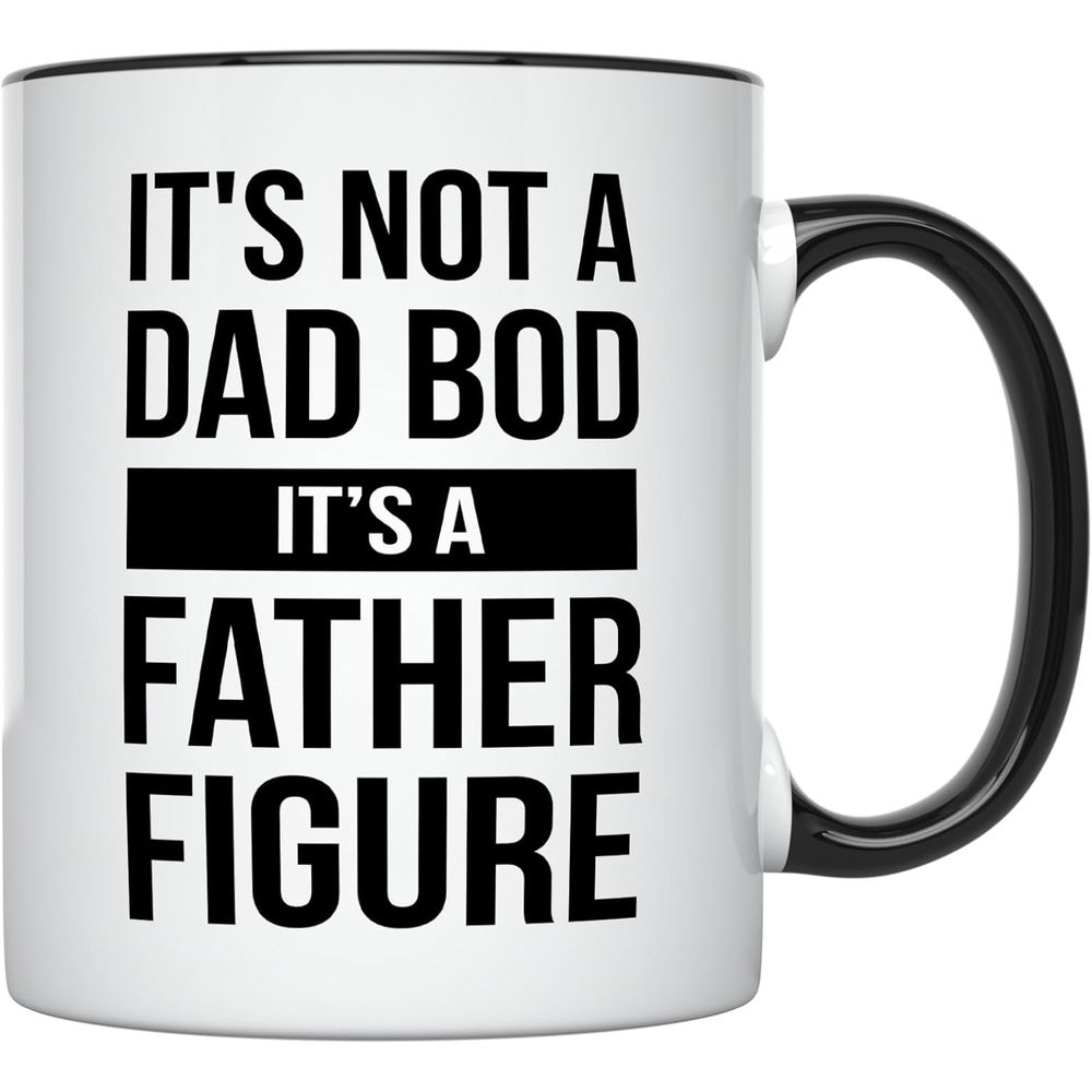 TEMU Its Not A Dad Bod A Funny Dad Mug, 11 Ounces, Dad Mugs From Daughter, , Dad Cup, Fathers Day Coffee Mug From Daughter And Son (black Handle)11oz