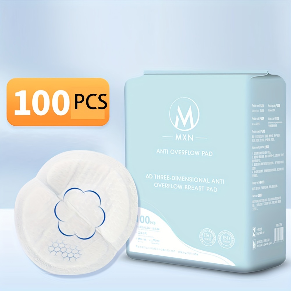 TEMU 100 Stück Einweg-Still-Einlagen, Stillpads, sicher & trocken, atmungsaktiv, ultradünn, einzeln verpackt