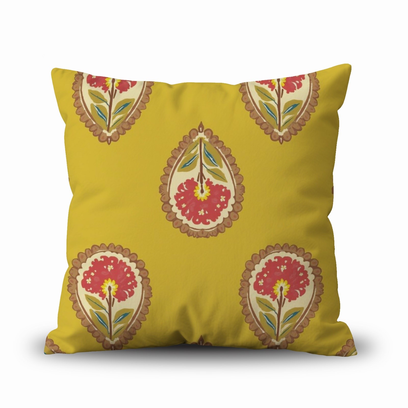 TEMU de almohada de cara con estampado 2D, con floral tradicional de , múltiples especificaciones disponibles, de cojín decorativa para sofá y