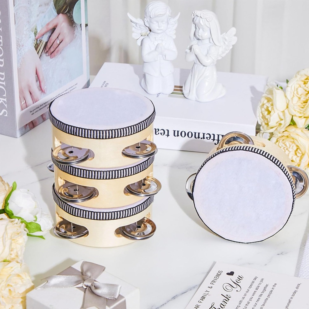 16pcs Elegant White and Golden Wedding Drum Set