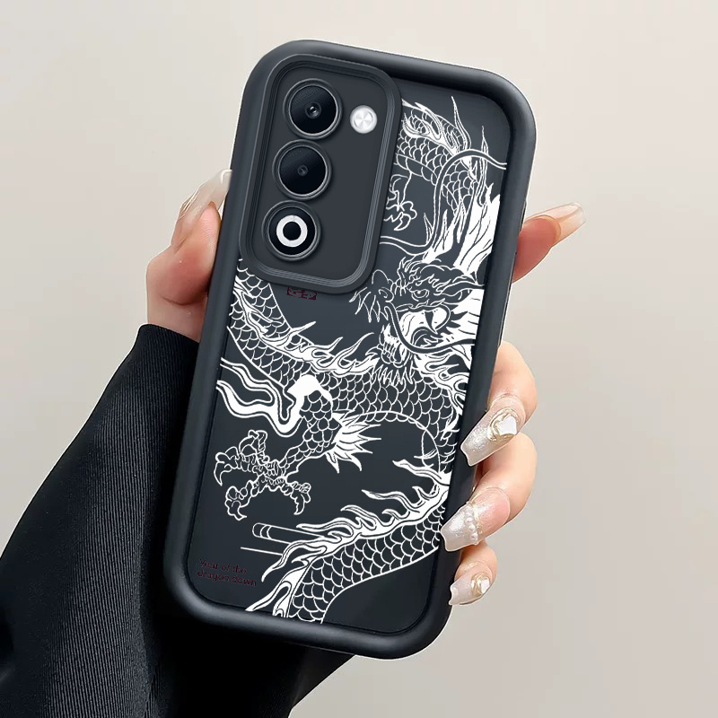 TEMU Phone Case - Dragon Phone Case Suitable For Oppo A5 Soft Tpu Shockproof Shell For Men And Women Full Coverage Protective Back Cover Casing