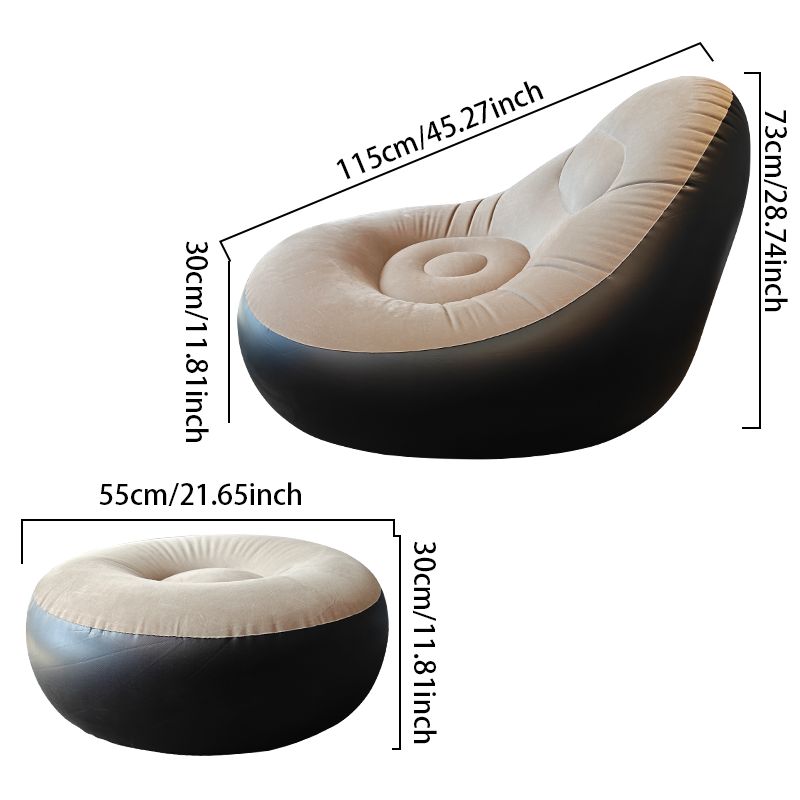 Inflatable Sofa with Ottoman | Home Lazy Sofa Bed, Outdoor Camping Foldable Quick-Charge Leisure Chair. High-Quality Adult Inflatable Sofa Set, Includes Sofa And Ottoman 2pcs Set. Can Be Used As a Lazy Sofa Bed at Home, And Instantly Transforms Into