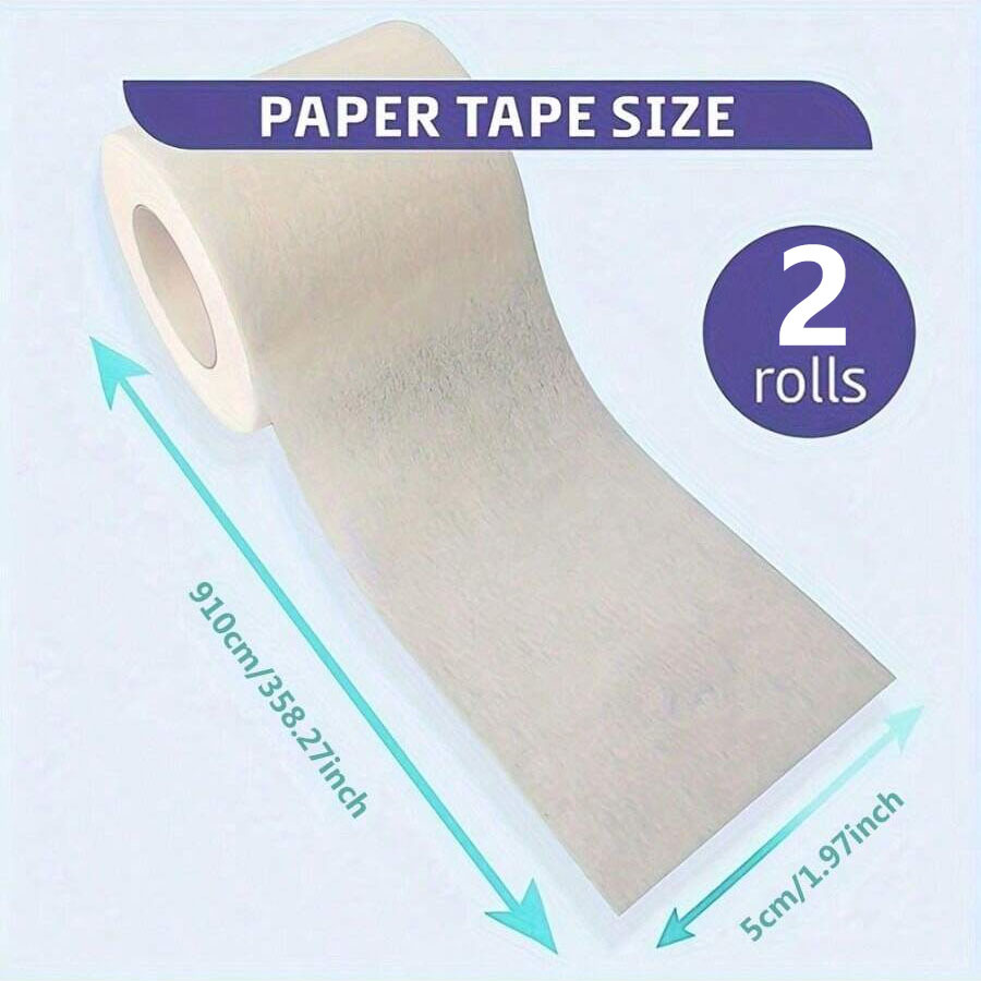 Image of 2 Rolls Latex-free Athletic Tape - Hypoallergenic, Breathable Non-woven Fabric, Hand-tearable Sports Wraps For Protection And Support