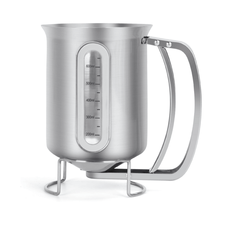 TEMU 1pc Pancake Batter Dispenser Stainless Steel Batter Dispenser For Baking Cupcakes, Muffins, Cooking, , (stainless Steel)